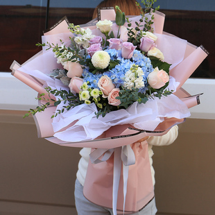 情人节鲜花玫瑰花束上海鲜花速递同城生日花店当天配送女朋友当天