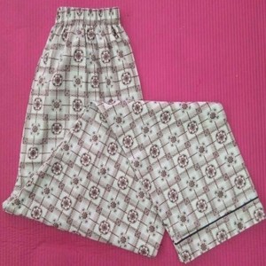 针织纯棉质格子长裤宽松家居裤薄款男士睡裤梭织棉春夏秋季空调裤