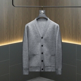 重磅加厚.老钱风V领系扣真口袋毛衣开衫外套56281P135挂拍卡其，男装针织衫/毛衣，钱塘6022