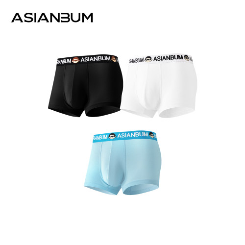 Asianbum男士棉透气平角内裤