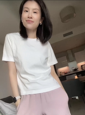 酒红冰兰加拿大代购 Aritzia InterLock Cotton Function T恤女装