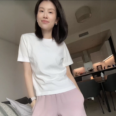 酒红冰兰加拿大代购 Aritzia InterLock Cotton Function T恤女装