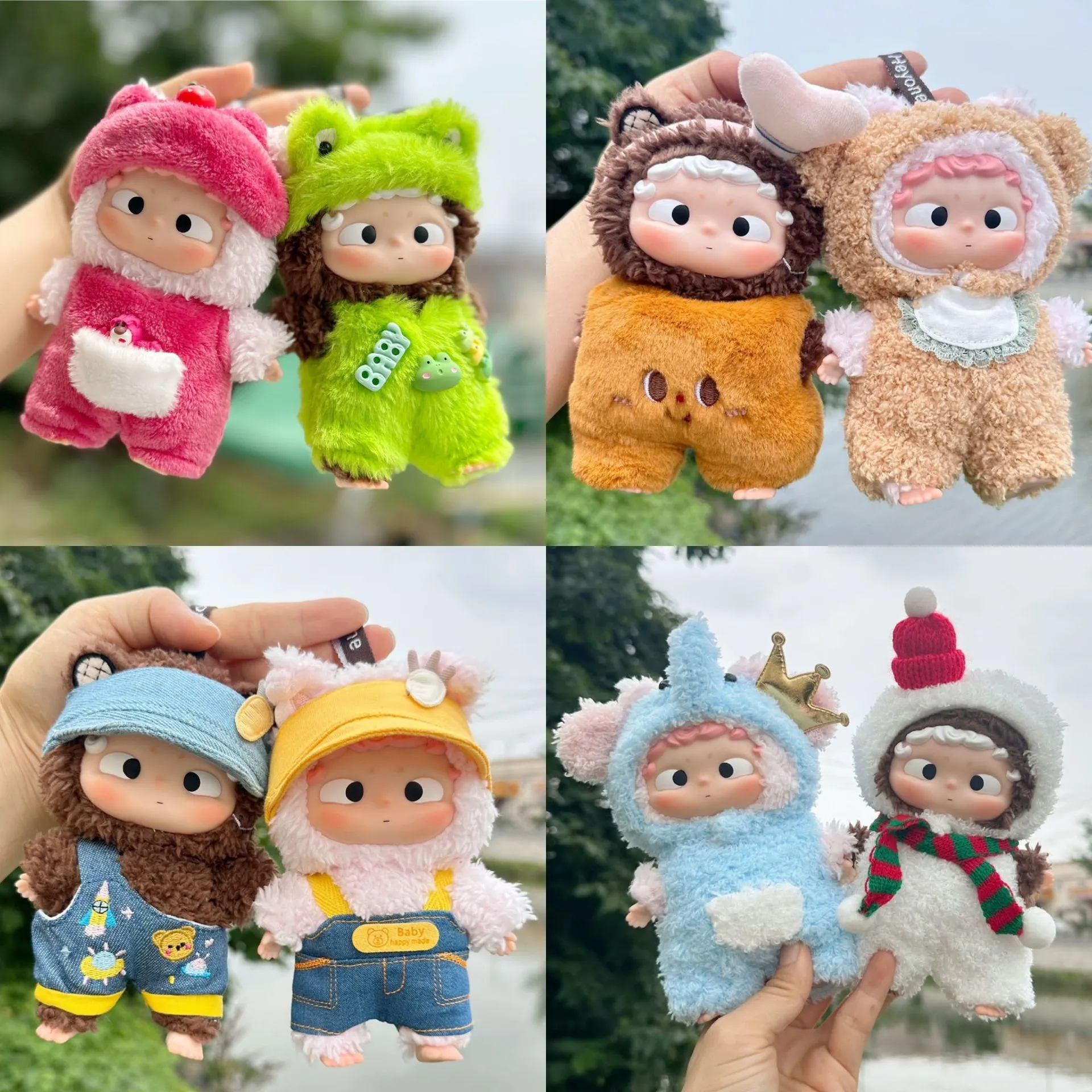 仅售娃衣】黑玩哦崽娃衣OZAI搪胶盲盒玩偶衣服背带裤面包服套装萌