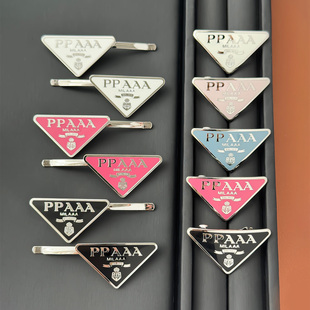 2025年新款欧美明星同款三角形糖果色经典发夹弹簧夹一字夹边夹女