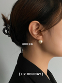 网红fever同款 珍珠简约风女耳钉冬天配大衣耳环气质名媛时尚 洋气