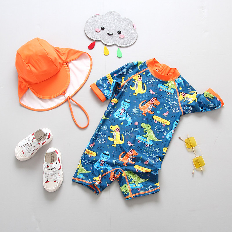 ins儿童泳衣男童连体可爱沙滩防晒速干幼童小孩宝宝恐龙泳衣男潮|ruв категории движение/йога/фитнес/фанаты товаров, плавание, детей купальник/брюки - от Buy2taobao.com для оказания профессиональной услуги покупки агента Taobao