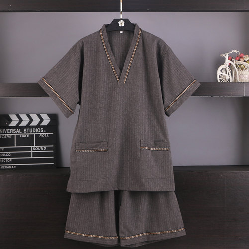 2025新款汗蒸服桑拿服男士情侣高端洗浴中心足浴按摩大码家居服