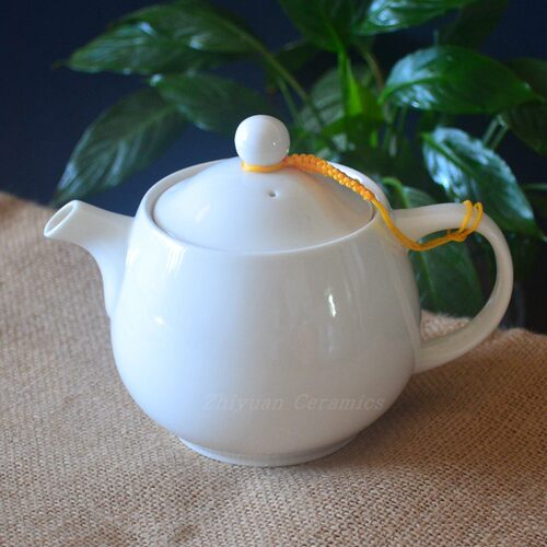 外贸尾单陶瓷500ml日式滤网茶壶