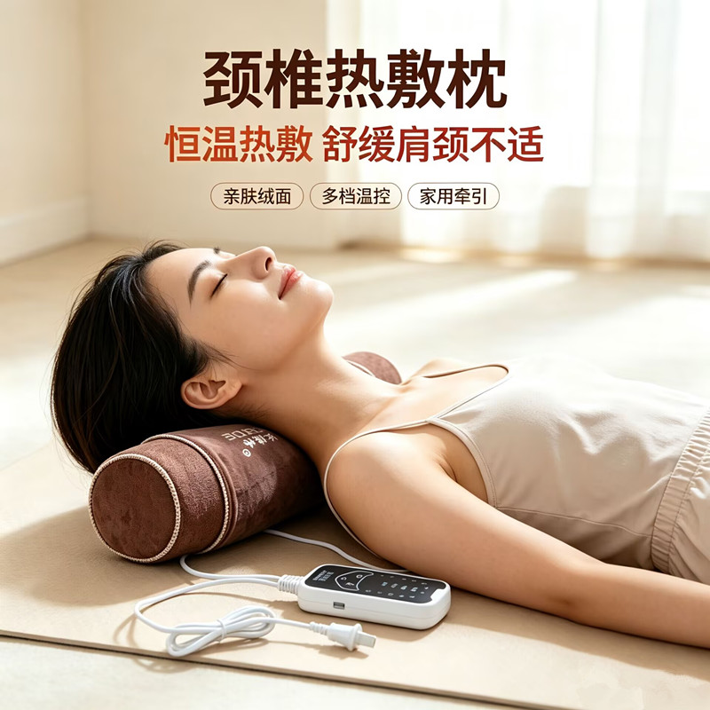 沃德格电加热粗盐颈椎枕