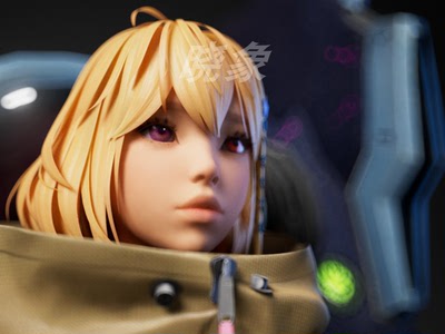 机甲少女nia 3D角色模型redshift渲染 blender/c4d