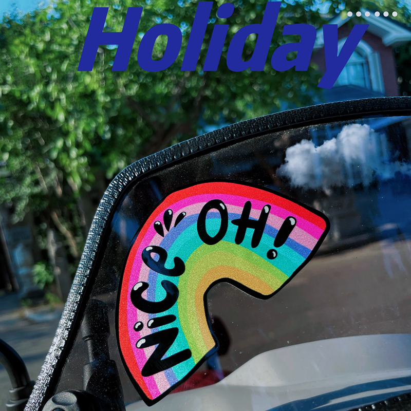 niceoh创意彩虹汽车摩托车贴