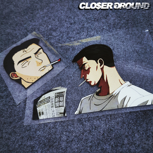 JDM汽车贴纸 藤原文泰系列 车窗创意贴 机车汽车个性装饰反光贴