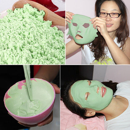 拍2送1茜丝绿豆软膜粉面膜粉美容院控油补水祛痘花瓣自制面膜痘印