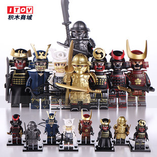 第三方中古日本武士盔甲WM6090浪人铠甲拼装积木中国积木人仔玩具