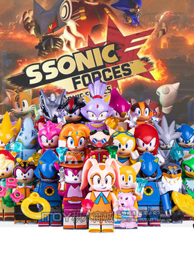 动漫音速的小子积木WM6086艾米暗影纳克鲁斯拼装人仔儿童玩具