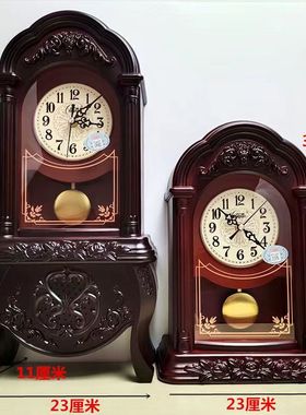 康巴丝欧式复古座钟客厅创意台钟台式卧室静音摆件时尚大号时钟