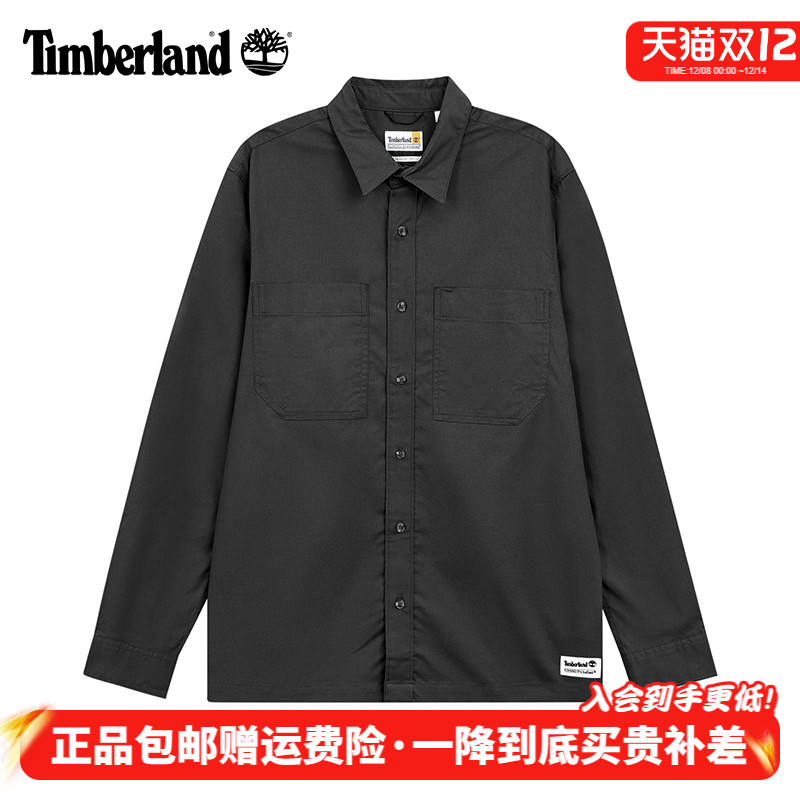 Timberland添柏岚户外男棉涤舒适透气弹力休闲长袖衬衫外套|A2NHT