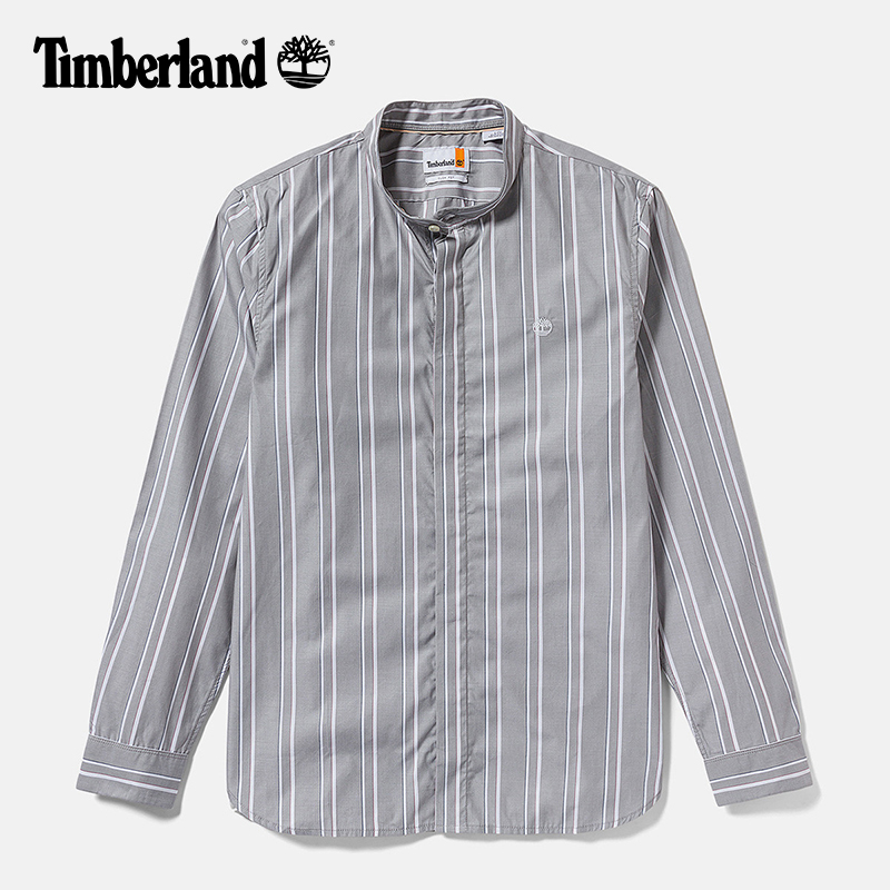 Timberland添柏岚户外男快干透气条纹商务休闲长袖衬衫外套|A26DZ