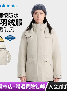 2025秋冬新款哥伦比亚女防水金点热能保暖600蓬鹅绒羽绒服XR2474