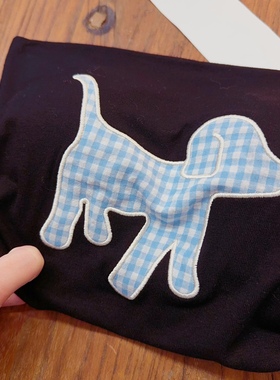 rom2带胸垫 刺绣提花小狗 可爱甜辣风 黑色露肩打底抹胸衣