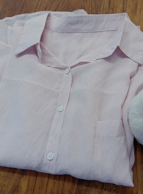 rom2温柔显白灰紫色 气质日常好搭配 休闲慵懒风长袖衬衫防晒衫