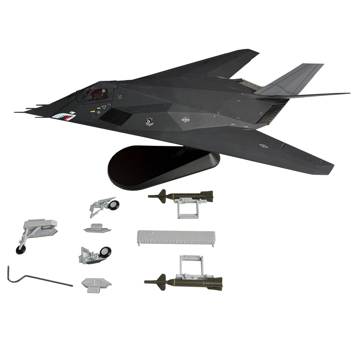 WLTK/日炙1/72 F117隐形战斗轰炸攻击机成品金属军事飞机模型合金
