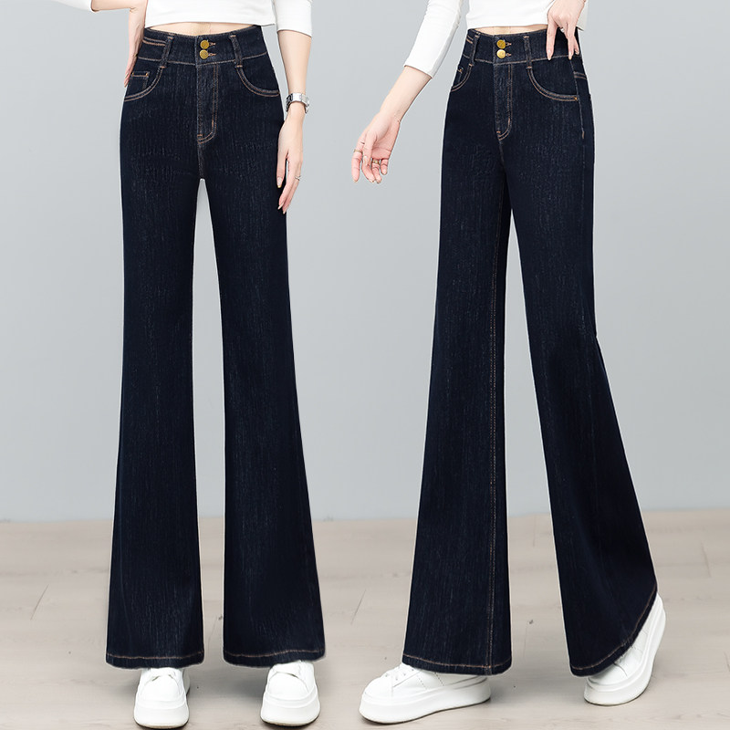 2026春季新款高腰阔腿牛仔裤女显瘦垂感小个子显高不褪色爆款潮流