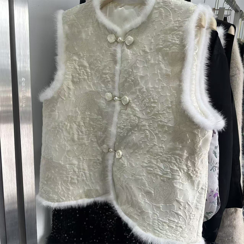 复古新中式对襟上衣唐装马甲棉袄