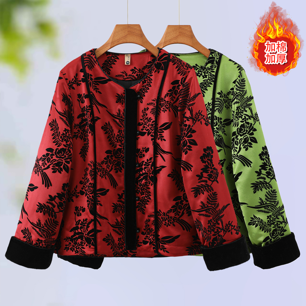 冬季新中式国风女士加棉外套棉服