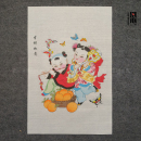 杨柳青年画合家欢乐富贵福禄年年纳福人财两旺吉祥如意春牛图