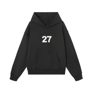 2727WORLD法老同款27数字系列对扣连帽衫卫衣秋冬美式复古 mv同款