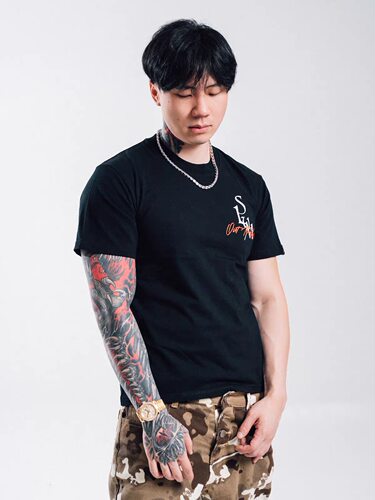 sasi同款短袖sasioverlxrd SLUMCLUB基础印花基础款宽松情侣T恤潮