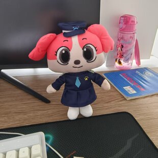 可爱拉布拉多警长狗狗小蝶毛绒玩偶儿童抱枕送男孩女孩生日礼物