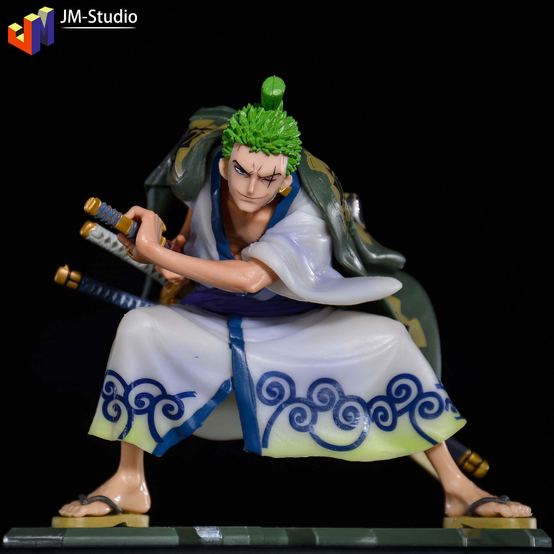 海贼王gk和之国和服索隆三刀流蹲姿手办模型摆件雕像