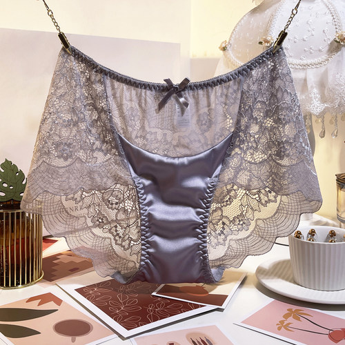 蕾丝性感女内裤大码无痕透明镂空