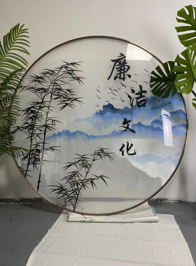 蓝图画艺双面绣屏风苏绣