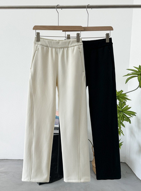 女士空气层针织运动长裤2025新款