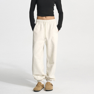 女 显瘦多色百搭休闲裤 Decemarch秋冬复古一体绒加绒卫裤 束脚裤