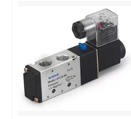 气动元件电磁阀正品山耐斯二位五通4v210-08 220v 24v代替亚德客