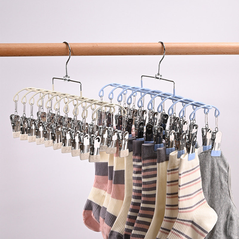 不锈钢多功能20夹晾晒架家用袜子内衣儿童围兜阳台多夹子晾晒挂钩,收纳整理,小型晾晒架,淘宝优惠券,粉丝福利购,淘宝优惠卷