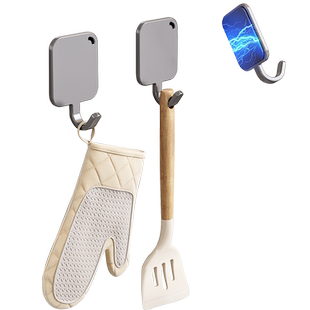 厨房冰箱侧面磁吸挂钩强力吸铁石门后无痕粘钩免打孔家用挂锅铲架