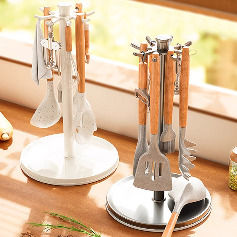 旋转挂钩锅铲架厨房台面家用置物架挂勺子铲子支架汤勺厨具收纳架,厨房/烹饪用具,厨房置物架/置物柜/角架,淘宝优惠券,粉丝福利购,淘宝优惠卷