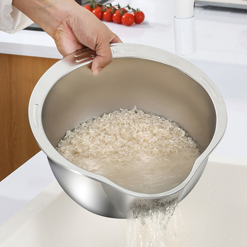 304不锈钢 淘米沥水便捷