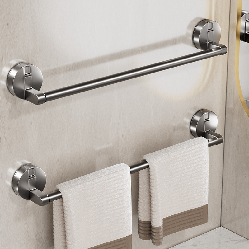 吸盘毛巾架卫生间免打孔浴室毛巾杆浴巾壁挂置物架单双杆收纳挂架,家庭/个人清洁工具,毛巾挂/毛巾架,淘宝优惠券,粉丝福利购,淘宝优惠卷