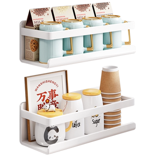 杯子收纳磁吸置物架壁挂厨房放茶杯水杯强力磁铁冰箱侧边家用架子