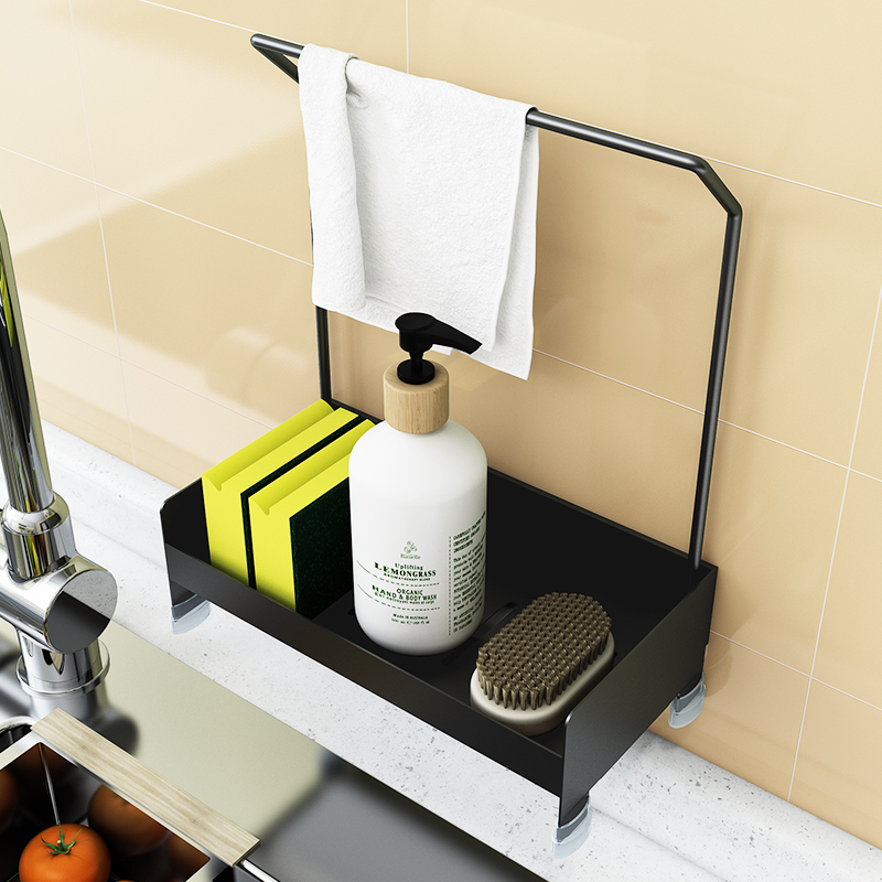 洗碗海绵放抹布沥水收纳置物架子