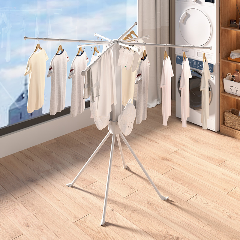 落地式折叠晾衣架阳台神器