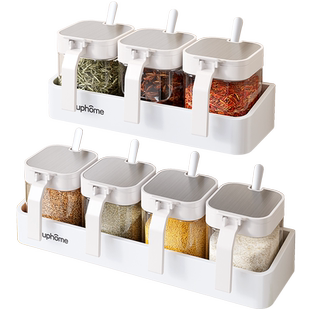 厨房调料置物架壁挂免打孔多功能调味品家用佐料油盐酱醋收纳架子