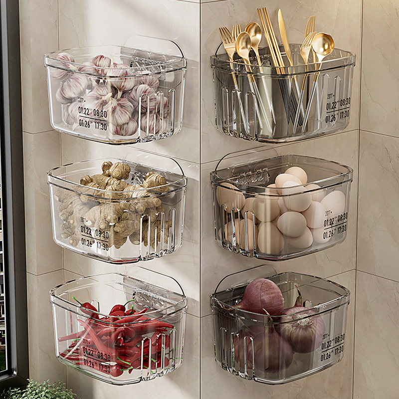 葱姜蒜置物架多功能家用免打孔