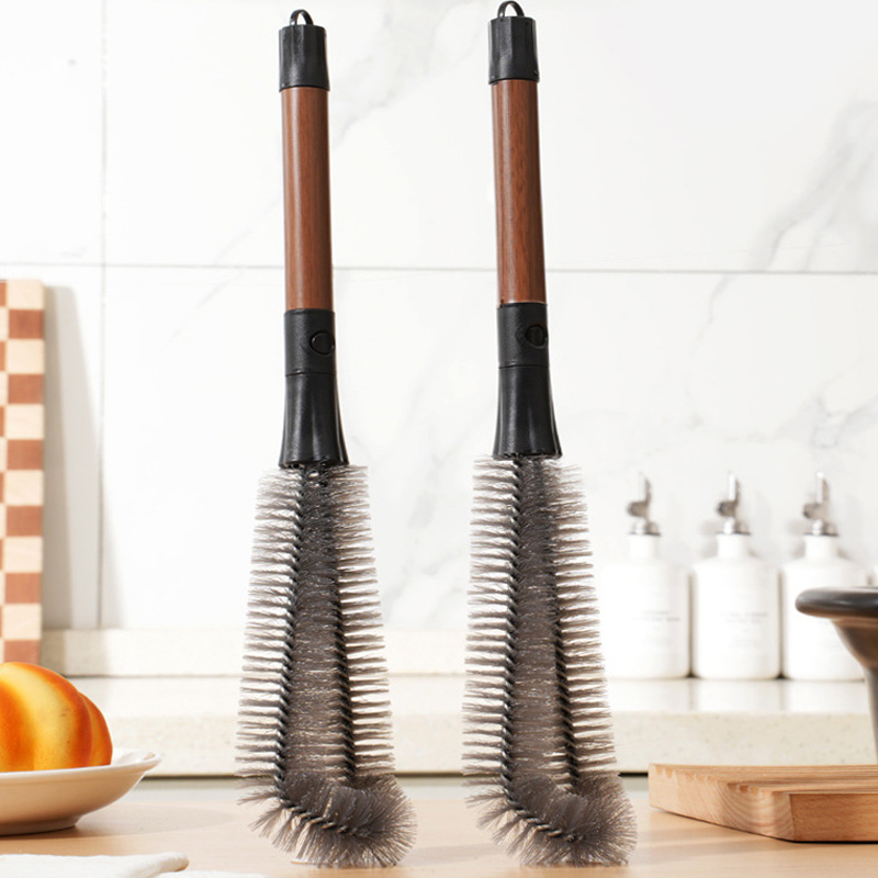 二合一胡桃木纹杯刷家用